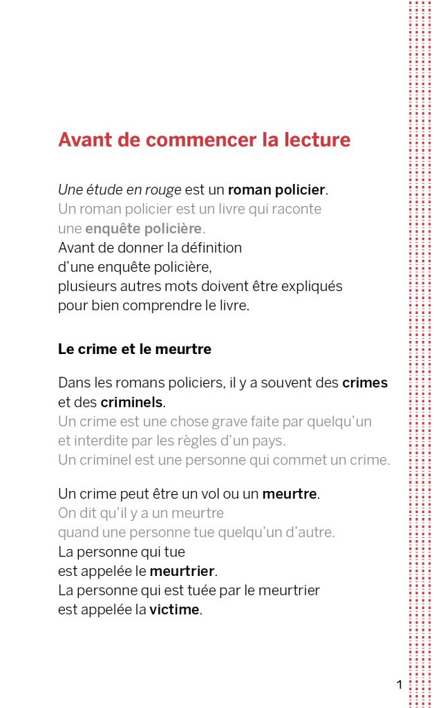 Une étude en rouge