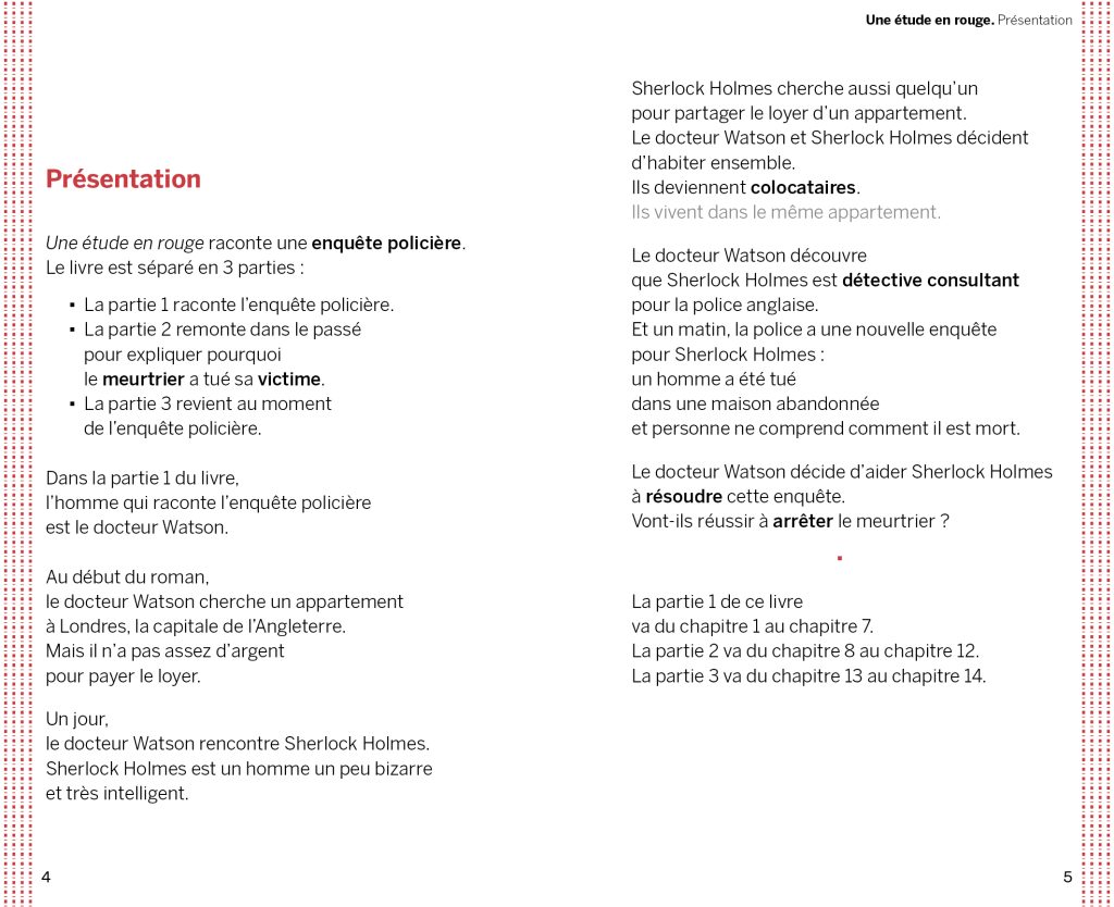 Une étude en rouge
