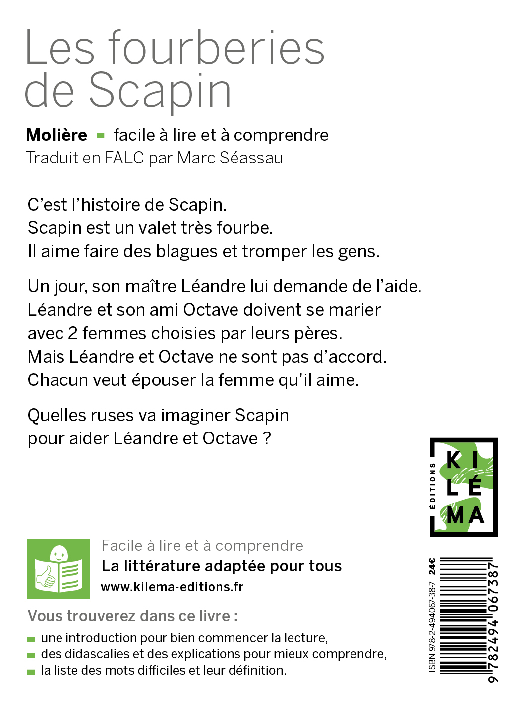 Les fourberies de Scapin de Molière - FALC