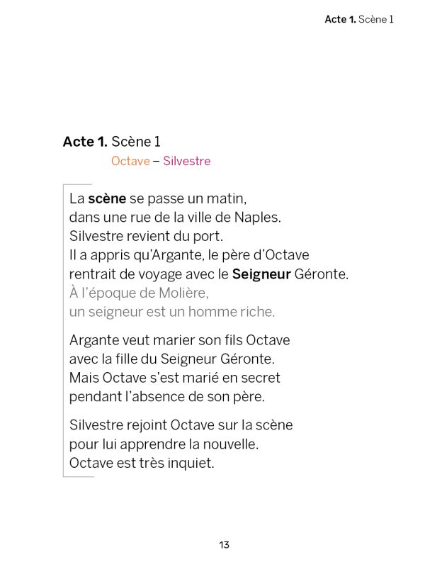 Les fourberies de Scapin de Molière - Livre FALC - éditions Kiléma