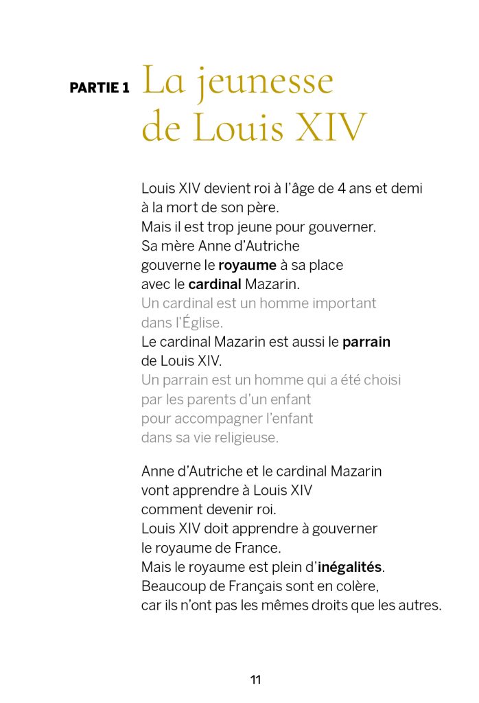 Le Roi-Soleil - Livre FALC - Collection Vivre et découvrir - Kiléma Éditions