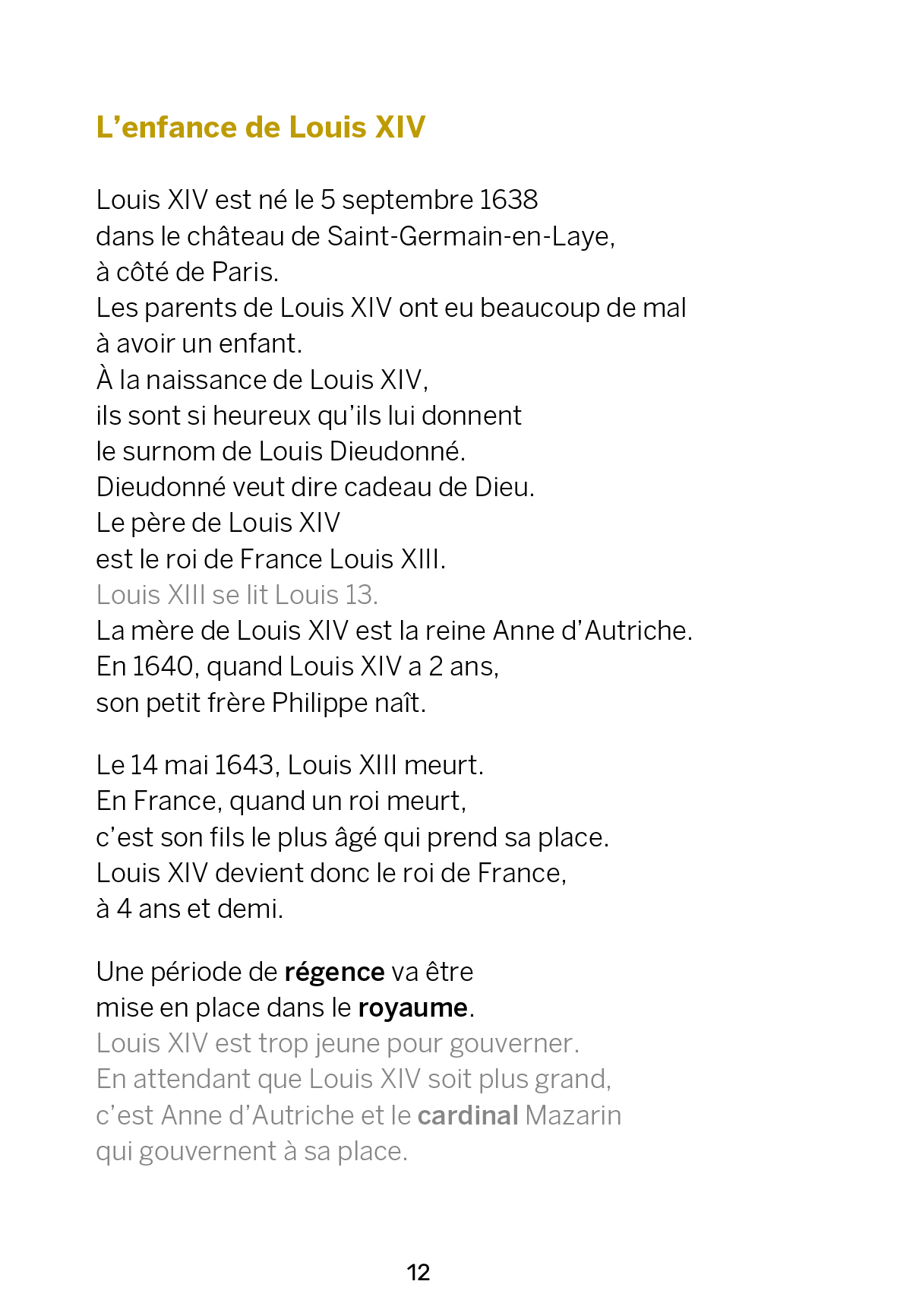 Le Roi-Soleil - Livre FALC - Collection Vivre et découvrir - Kiléma Éditions