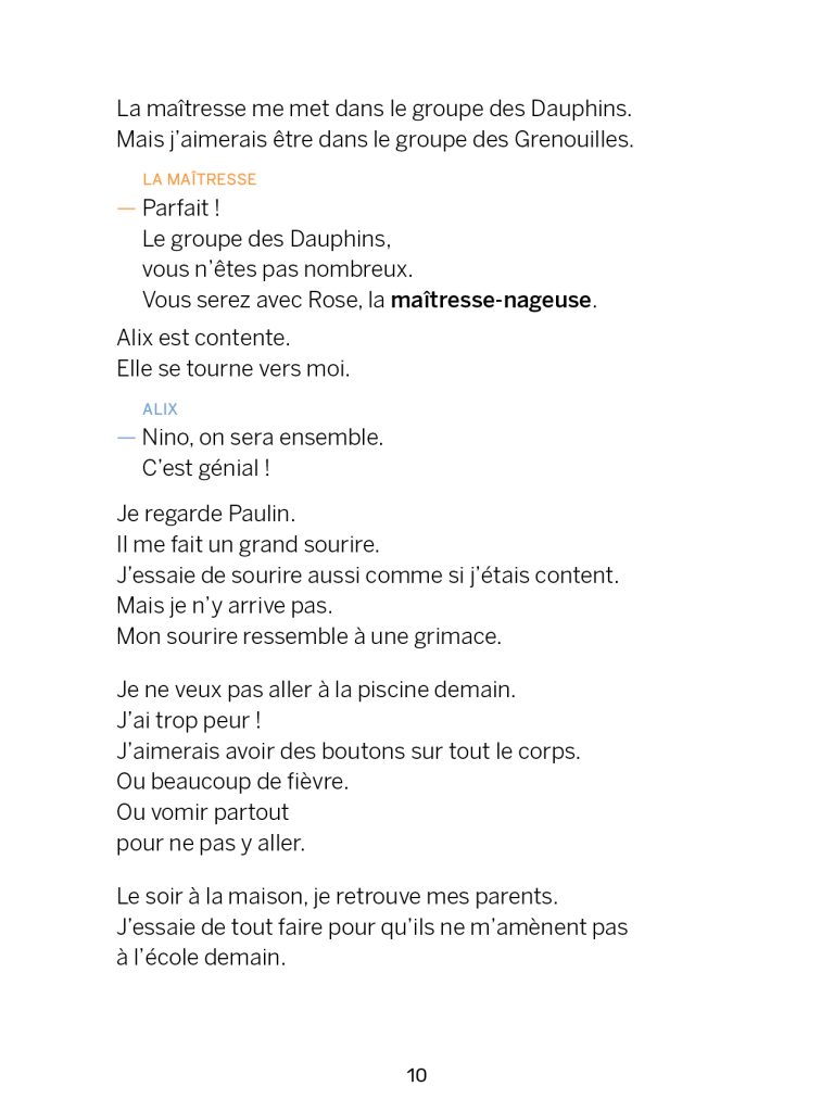Le grand bain - Marie Lenne-Fouquet - Livre FALC - Kiléma Éditions